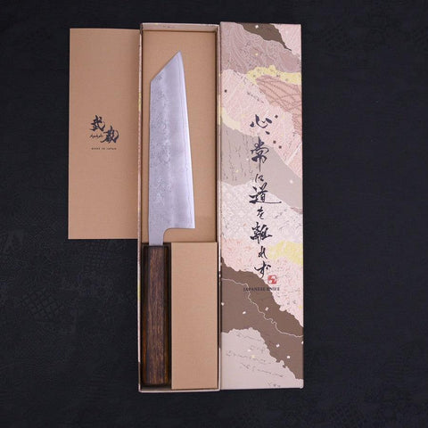 Bunka Silver Steel #3 Nashiji Sumi Urushi Handle 170mm-[Musashi]-[Japanese-Kitchen-Knives]