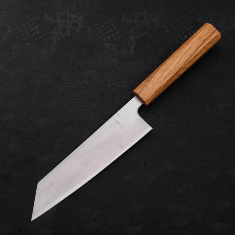 Bunka Silver Steel #3 Polished Oak Handle 170mm-[Musashi]-[Japanese-Kitchen-Knives]