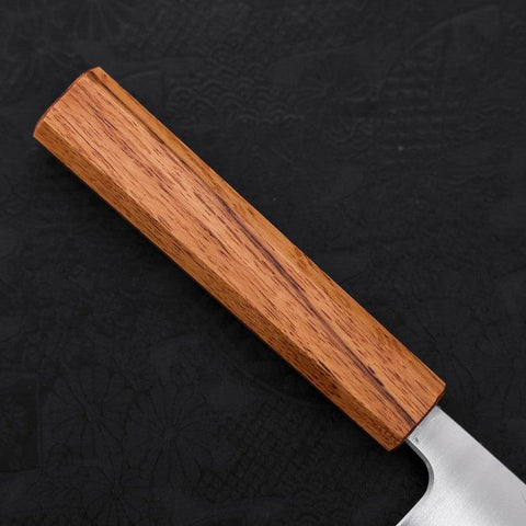 Bunka Silver Steel #3 Polished Oak Handle 170mm-[Musashi]-[Japanese-Kitchen-Knives]