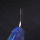 Bunka Silver Steel #3 Polished Ocean Blue Handle 170mm-[Musashi]-[Japanese-Kitchen-Knives]