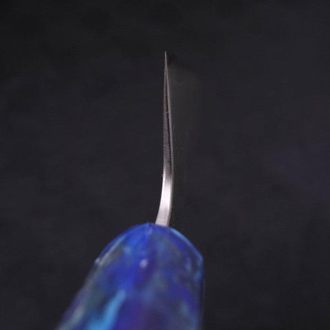 Bunka Silver Steel #3 Polished Ocean Blue Handle 170mm-[Musashi]-[Japanese-Kitchen-Knives]