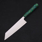 Bunka Silver Steel #3 Polished Ocean Green Handle 170mm-[Musashi]-[Japanese-Kitchen-Knives]