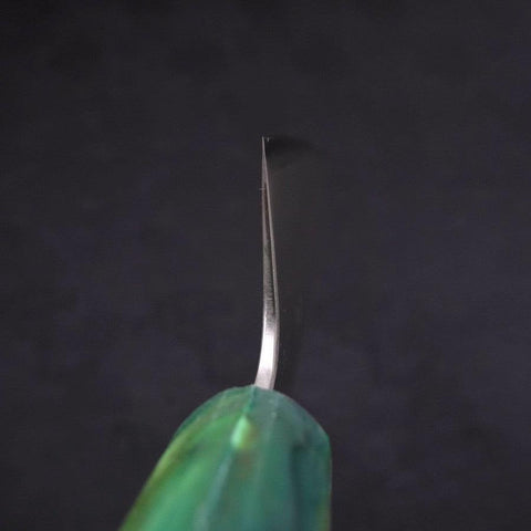 Bunka Silver Steel #3 Polished Ocean Green Handle 170mm-[Musashi]-[Japanese-Kitchen-Knives]