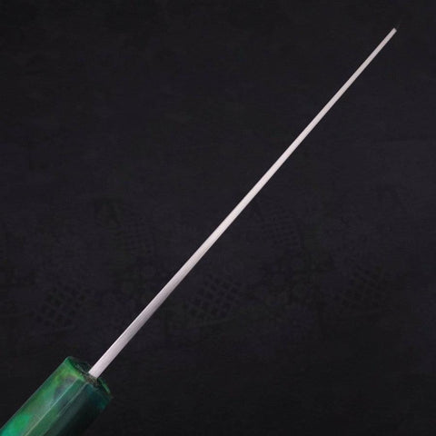Bunka Silver Steel #3 Polished Ocean Green Handle 170mm-[Musashi]-[Japanese-Kitchen-Knives]