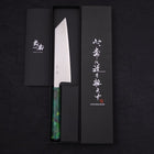 Bunka Silver Steel #3 Polished Ocean Green Handle 170mm-[Musashi]-[Japanese-Kitchen-Knives]