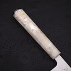 Bunka Silver Steel #3 Polished Ocean White Handle 170mm-[Musashi]-[Japanese-Kitchen-Knives]