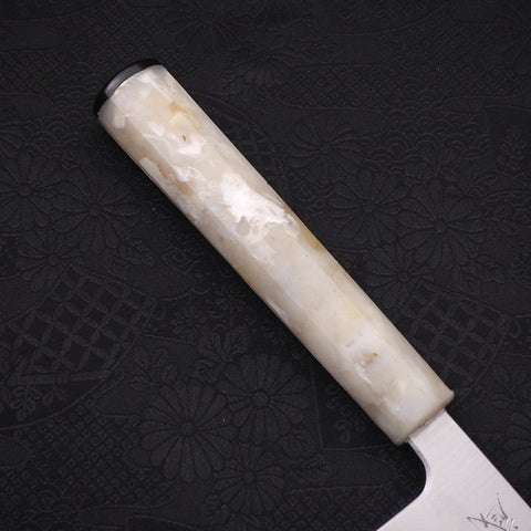 Bunka Silver Steel #3 Polished Ocean White Handle 170mm-[Musashi]-[Japanese-Kitchen-Knives]