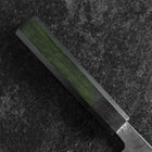Bunka Stainless Clad Blue Steel #2 Kurouchi Green Urushi Handle 170mm-[Musashi]-[Japanese-Kitchen-Knives]