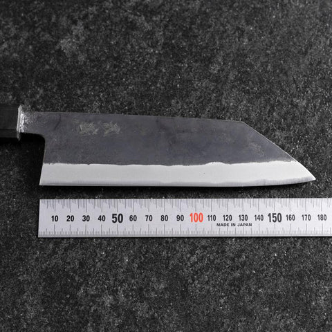 Bunka Stainless Clad Blue Steel #2 Kurouchi Green Urushi Handle 170mm-[Musashi]-[Japanese-Kitchen-Knives]