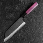 Bunka Stainless Clad Blue Steel #2 Kurouchi Purple Urushi Handle 170mm (6.7”)-[Musashi]-[Japanese-Kitchen-Knives]