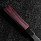 Bunka Stainless Clad Blue Steel #2 Kurouchi Purple Urushi Handle 170mm (6.7”)-[Musashi]-[Japanese-Kitchen-Knives]