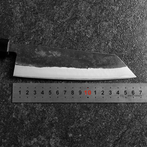 Bunka Stainless Clad Blue Steel #2 Kurouchi Walnut Handle 165mm (6.5”)-[Musashi]-[Japanese-Kitchen-Knives]
