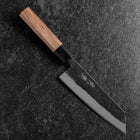 Bunka Stainless Clad Blue Steel #2 Kurouchi Walnut Handle 165mm (6.5”)-[Musashi]-[Japanese-Kitchen-Knives]