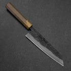 Bunka Stainless Clad Blue Steel #2 Kurouchi Walnut Zelkova Handle 180mm-[Musashi]-[Japanese-Kitchen-Knives]