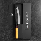Bunka Stainless Clad Blue Steel #2 Kurouchi Zelkova Handle 180mm (7”)-[Musashi]-[Japanese-Kitchen-Knives]