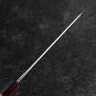 Bunka Stainless Clad Blue Steel #2 Kurouchi Zelkova Handle 180mm-[Musashi]-[Japanese-Kitchen-Knives]
