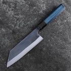 Bunka Stainless Clad Blue Super Kurouchi Blue Urushi Handle 170mm (6.7”)-[Musashi]-[Japanese-Kitchen-Knives]