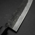 Bunka Stainless Clad Blue Steel #2 Kurouchi Walnut Handle 180mm-[Musashi]-[Japanese-Kitchen-Knives]