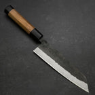 Bunka Stainless Clad Blue Steel #2 Kurouchi Walnut Handle 180mm-[Musashi]-[Japanese-Kitchen-Knives]