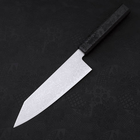 Bunka VG-10 Damascus Black Ishime Handle 180mm-[Musashi]-[Japanese-Kitchen-Knives]