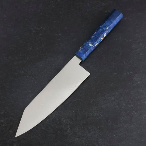 Bunka VG-10 Damascus Blue Birch Handle 180mm-[Musashi]-[Japanese-Kitchen-Knives]