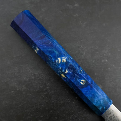 Bunka VG-10 Damascus Blue Birch Handle 180mm-[Musashi]-[Japanese-Kitchen-Knives]