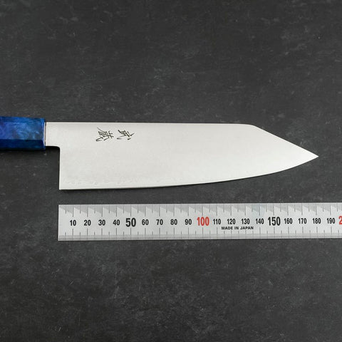Bunka VG-10 Damascus Blue Birch Handle 180mm-[Musashi]-[Japanese-Kitchen-Knives]
