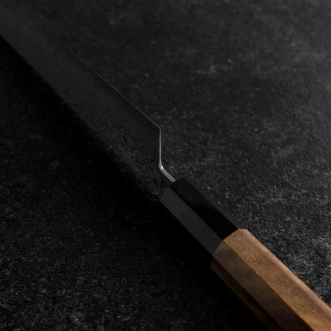 Bunka VG-10 Damascus Buffalo Walnut Handle 180mm (7”)-[Musashi]-[Japanese-Kitchen-Knives]