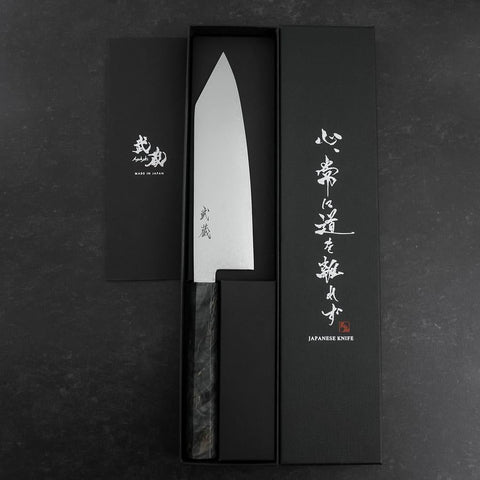 Bunka VG-10 Damascus Gray Birch Handle 180mm-[Musashi]-[Japanese-Kitchen-Knives]
