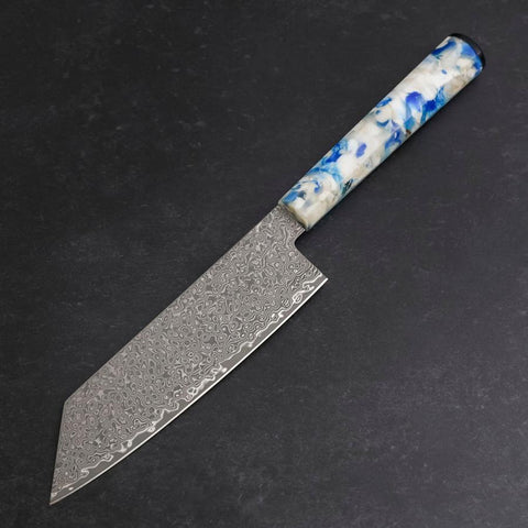 Bunka VG-10 Damascus Ocean Blue-White Mix Handle 165mm-[Musashi]-[Japanese-Kitchen-Knives]