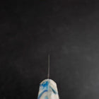 Bunka VG-10 Damascus Ocean Blue-White Mix Handle 165mm-[Musashi]-[Japanese-Kitchen-Knives]
