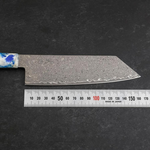 Bunka VG-10 Damascus Ocean Blue-White Mix Handle 165mm-[Musashi]-[Japanese-Kitchen-Knives]