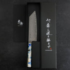 Bunka VG-10 Damascus Ocean Blue-White Mix Handle 165mm-[Musashi]-[Japanese-Kitchen-Knives]
