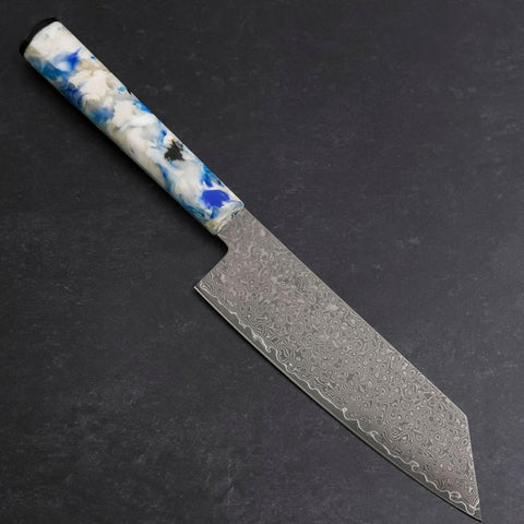 Bunka VG-10 Damascus Ocean Blue-White Mix Handle 165mm-[Musashi]-[Japanese-Kitchen-Knives]