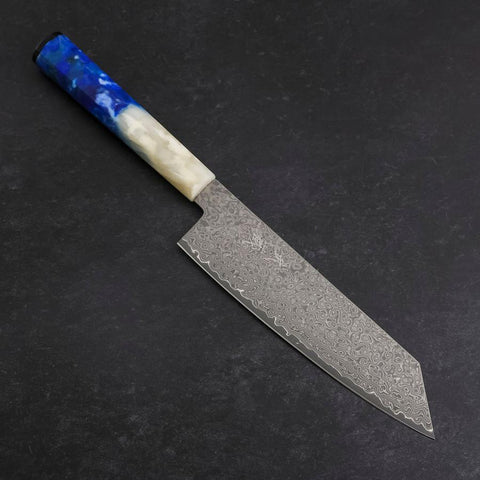 Bunka VG-10 Damascus Ocean White Blue Handle 180mm-[Musashi]-[Japanese-Kitchen-Knives]