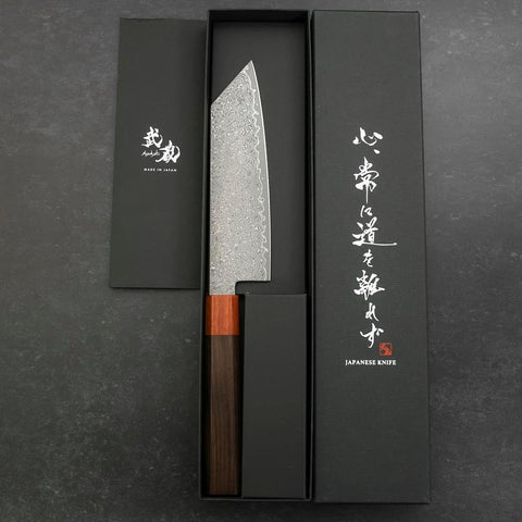 Bunka VG-10 Damascus Shitan Ebony Handle 165mm-[Musashi]-[Japanese-Kitchen-Knives]