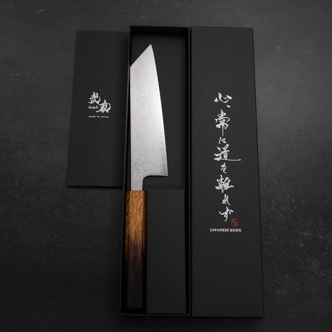 Bunka VG-10 Damascus Yaki Urushi Handle 170mm-[Musashi]-[Japanese-Kitchen-Knives]