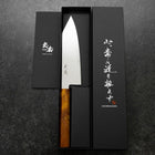 Bunka VG-10 Damascus Yellow-Brown Birch Handle 180mm-[Musashi]-[Japanese-Kitchen-Knives]
