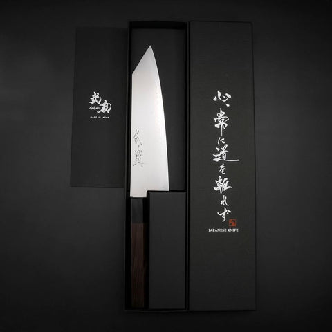 Bunka VG-10 Kasumi Shitan Handle 180mm (7”)-[Musashi]-[Japanese-Kitchen-Knives]