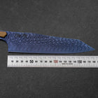 Bunka VG-10 Mirror Damascus Olive Handle 180mm - Blue-[Musashi]-[Japanese-Kitchen-Knives]