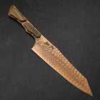 Bunka VG-10 Mirror Damascus Olive Handle 180mm - Brown-[Musashi]-[Japanese-Kitchen-Knives]