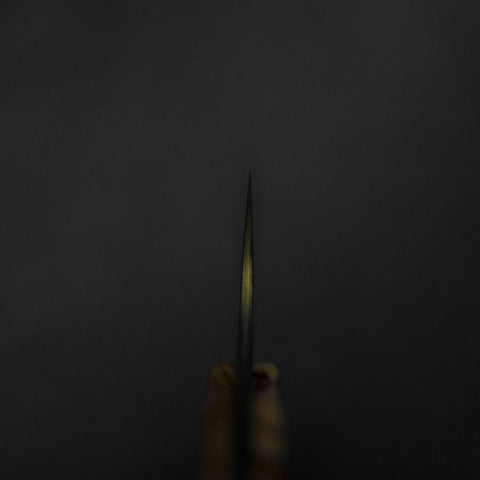 Bunka VG-10 Mirror Damascus Olive Handle 180mm - Rainbow-[Musashi]-[Japanese-Kitchen-Knives]