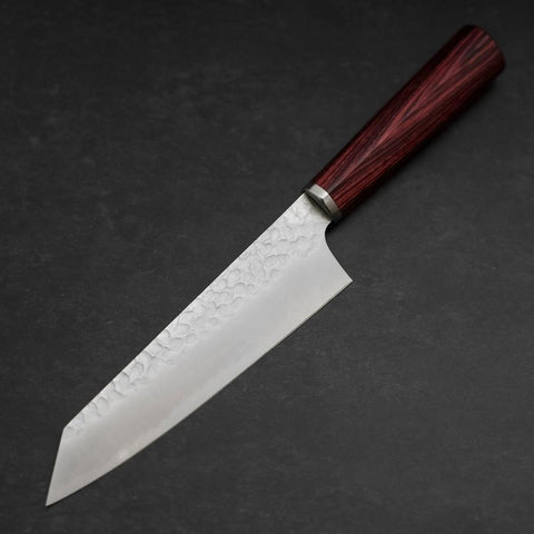 Bunka VG-10 Tsuchime Cherry Red Handle 165mm-[Musashi]-[Japanese-Kitchen-Knives]