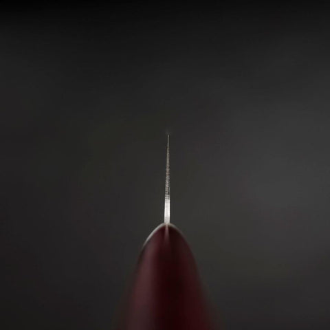 Bunka VG-10 Tsuchime Oval Red Handle 180mm-[Musashi]-[Japanese-Kitchen-Knives]