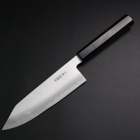 Bunka White Steel #2 Bokashi Buffalo Ebony Handle 165mm (6.5”)-[Musashi]-[Japanese-Kitchen-Knives]