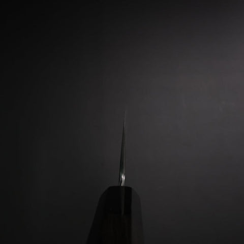 Bunka White Steel #2 Bokashi Buffalo Ebony Handle 165mm (6.5”)-[Musashi]-[Japanese-Kitchen-Knives]
