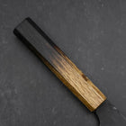 Bunka White Steel #2 Kurouchi Yaki Urushi Handle 190mm-[Musashi]-[Japanese-Kitchen-Knives]