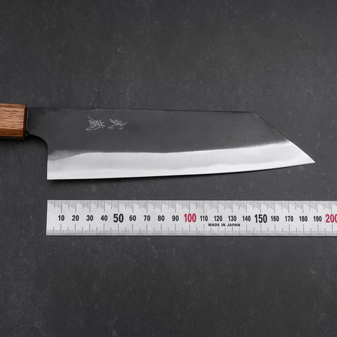 Bunka White Steel #2 Kurouchi Yaki Urushi Handle 190mm-[Musashi]-[Japanese-Kitchen-Knives]