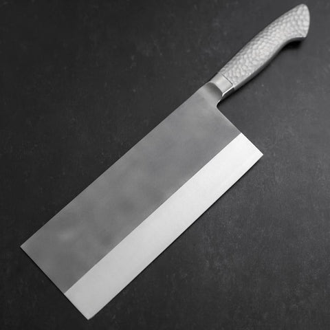 Chinese Cleaver AUS-8 Nashiji Western Stainless Handle 205mm-[Musashi]-[Japanese-Kitchen-Knives]