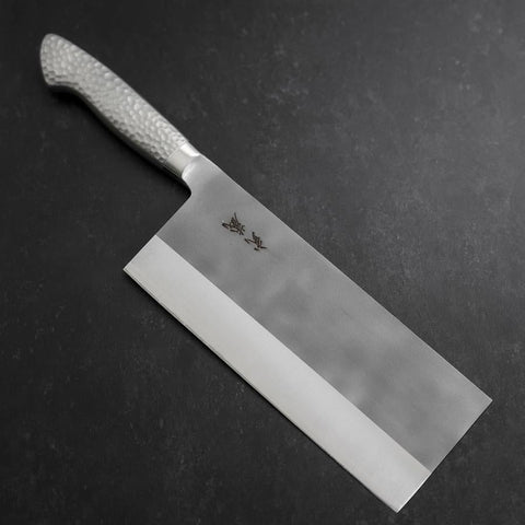 Chinese Cleaver AUS-8 Nashiji Western Stainless Handle 205mm-[Musashi]-[Japanese-Kitchen-Knives]